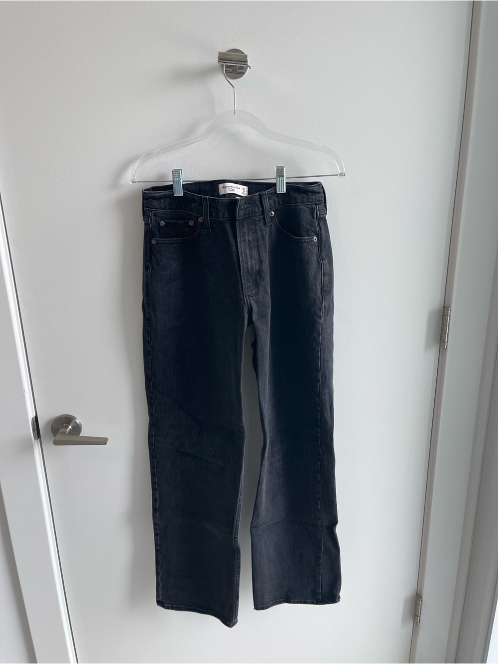 Abercrombie Baggy Low Rise Curve Love Black Jeans